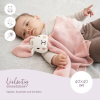 Livella Baby Comforter “Rabbit” with Socks (pink) - Organic Cotton