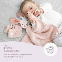 Livella Baby Comforter “Rabbit” with Socks (pink) - Organic Cotton