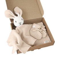 Livella Baby Comforter “Rabbit” with Socks (cream) - Organic Cotton