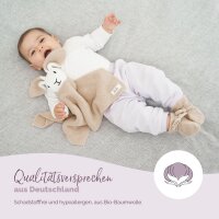 Livella Kuscheltuch Hase mit Söckchen (creme) aus Bio-Baumwolle