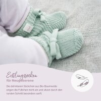 Livella Kuscheltuch Hase mit Söckchen (mint) aus Bio-Baumwolle